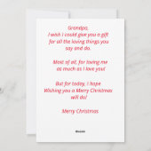 Carte de voeux de Noël du grand-père (Dos)