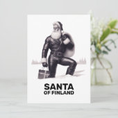 Carte de vœux de Noël du Père Noël de Finlande (Debout devant)