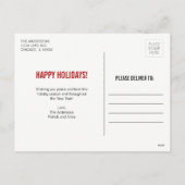 Carte de vœux de Noël Eat Drink & Be Merry (Dos)