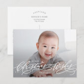 Carte de vœux de Noël éditable couleur Holiday Pos (Devant / Derrière)