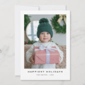 Carte de vœux de Noël Elegant Photo Joyeuses Fêtes (Devant)