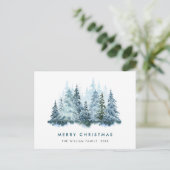 Carte de vœux de Noël Élégant Pin Sylvestre Minima (Debout devant)