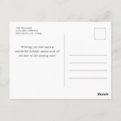 Carte de vœux de Noël Élégant Pin Sylvestre Minima (Dos)