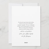 Carte de vœux de Noël Elegant Rejoice 2 Or avec co (Dos)