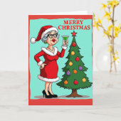 Carte de vœux de Noël élégante (Fleur jaune)