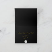 Carte de vœux de Noël élégante argent or entrepris (Intérieur)