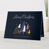 Carte de vœux de Noël élégante avec message (Devant)