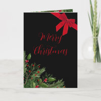 Carte de vœux de Noël élégante pliée
