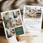 Carte de vœux de Noël élégante pour famille avec p