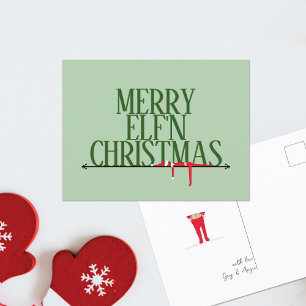 Carte de vœux de Noël Elf Shenanigans