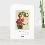 Carte de voeux de Noël Elfie (Dos)