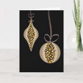 Carte de voeux de Noël Empreinte de léopard (Devant)