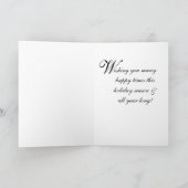 Carte de voeux de Noël Empreinte de léopard (Intérieur)