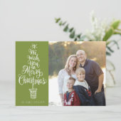 Carte de voeux de Noël en arbre lettres (Debout devant)