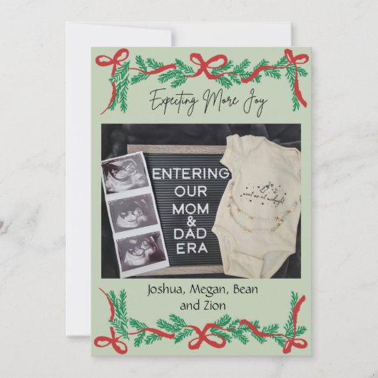 Carte de vœux de Noël en attendant plus de joie (Devant)