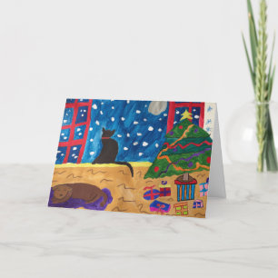 Carte de voeux de Noël en attente