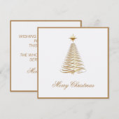 Carte de vœux de Noël en entreprise Arbre de Noël  (Devant / Derrière)