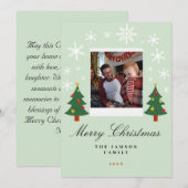 Carte de vœux de Noël en famille (Devant / Derrière)