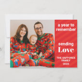 Carte de vœux de Noël en famille pour une année ex (Devant)