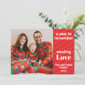 Carte de vœux de Noël en famille pour une année ex (Debout devant)