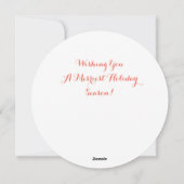 Carte de vœux de Noël en forme de cercle unique -  (Dos)