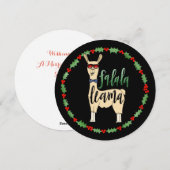 Carte de vœux de Noël en forme de cercle unique -  (Devant / Derrière)