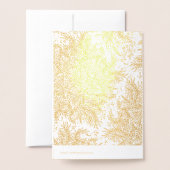Carte de vœux de Noël en papier d'aluminium doré p (Derrière avec enveloppe)