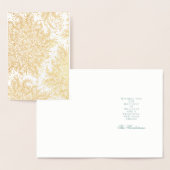 Carte de vœux de Noël en papier d'aluminium doré p (Affichage)