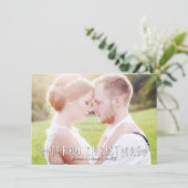 Carte de vœux de Noël en typographie Avant & Arriè (Debout devant)