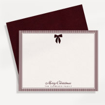 Carte de vœux de Noël en velours bordeaux