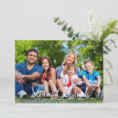 Carte de vœux de Noël enneigée (Debout devant)