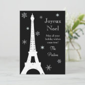 Carte de vœux de Noël enneigée à Paris (Debout devant)
