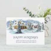 Carte de vœux de Noël Entreprise Terre d'Hiver Élé (Debout devant)