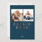 Carte de vœux de Noël, espèce d'animal immonde (Dos)