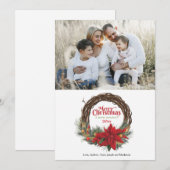 Carte de vœux de Noël et Joyeuses Fêtes (Devant / Derrière)
