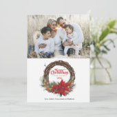 Carte de vœux de Noël et Joyeuses Fêtes (Debout devant)