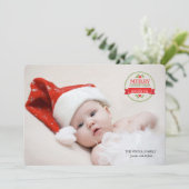 Carte de vœux de Noël et Nouvel An avec photo (Debout devant)