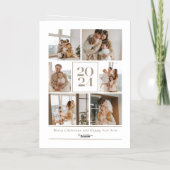 Carte de voeux de Noël et Nouvel An pliée (Verso)