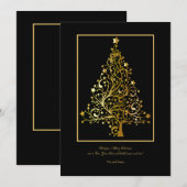 Carte de vœux de Noël étoilée (Devant / Derrière)