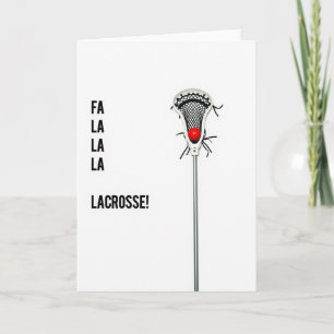 Carte de vœux de Noël Fa La La Lacrosse