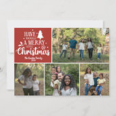 Carte de vœux de Noël familiale (Devant)