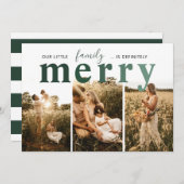 Carte de vœux de Noël familiale joyeuse (Devant / Derrière)