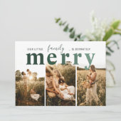 Carte de vœux de Noël familiale joyeuse (Debout devant)