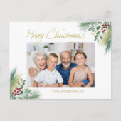 Carte de vœux de Noël familiale joyeuse photo (Devant)