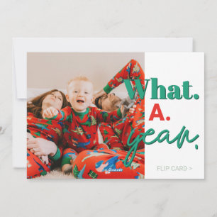 Carte de voeux de Noël familiale "Quelle année"