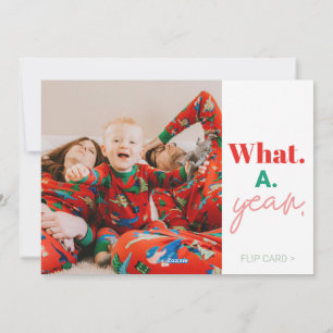 Carte de vœux de Noël familiale Quelle année