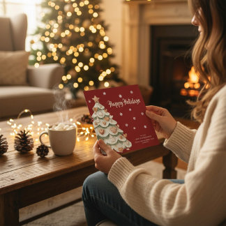 Carte de vœux de Noël fantaisiste en pain d'épices