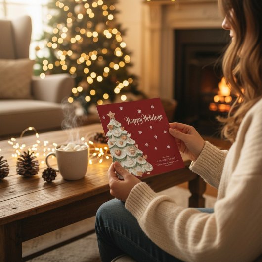 Carte de vœux de Noël fantaisiste en pain d'épices