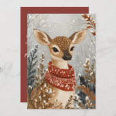 Carte de voeux de Noël Festif Cerf de Noël (Devant / Derrière)
