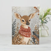 Carte de voeux de Noël Festif Cerf de Noël (Debout devant)